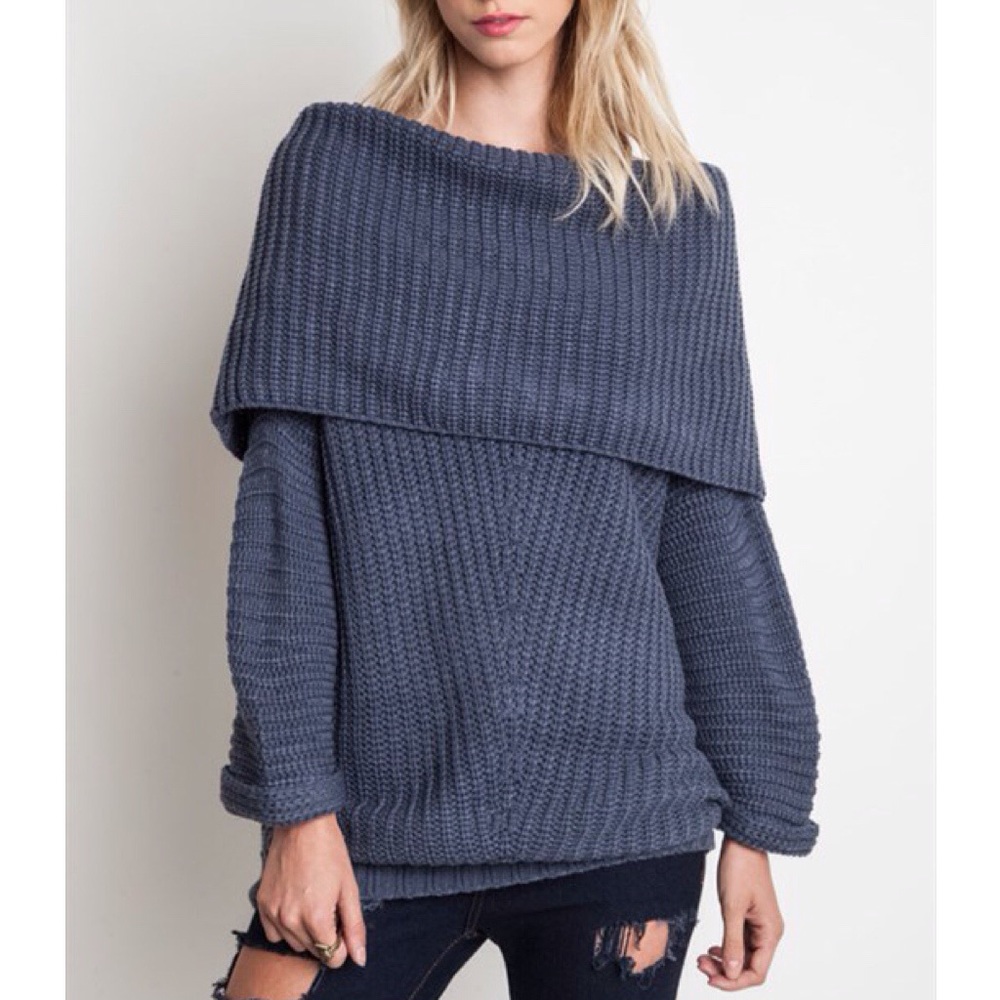 X "Love by the Sea" Chunky Sweater Top